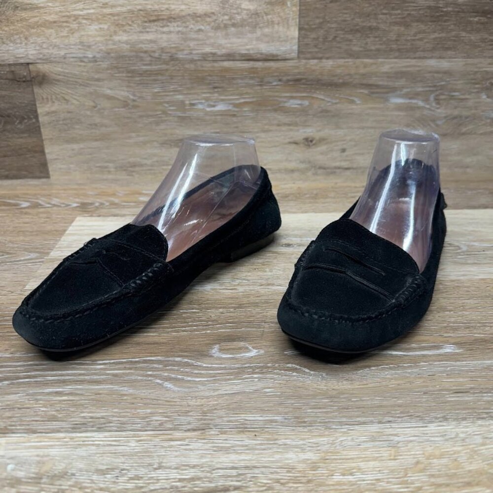Coach Leigh Black Suede Loafers Women's Size 9